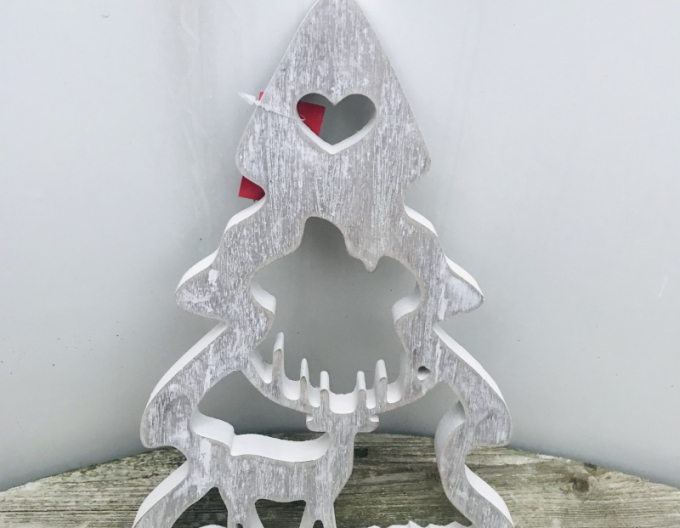 Geschnitzter Holzbaum 30cm