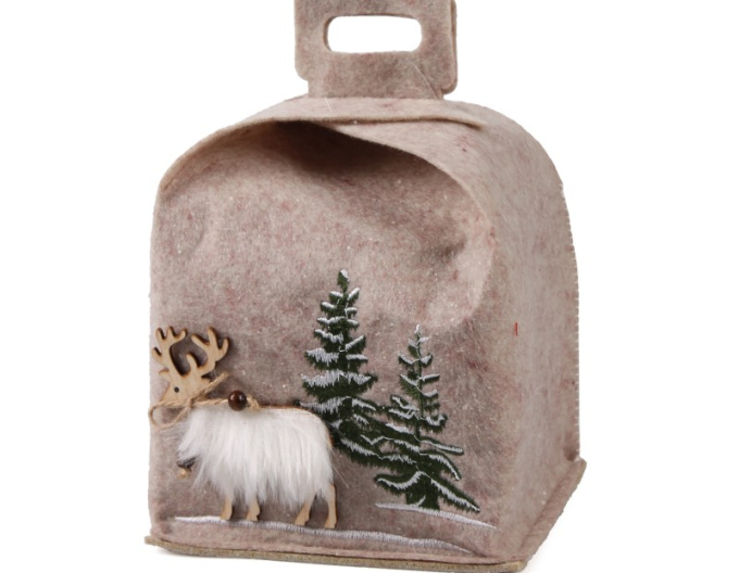 DEKORATIVE WEIHNACHTLICHE TRAGETASCHE MIT RENTIER