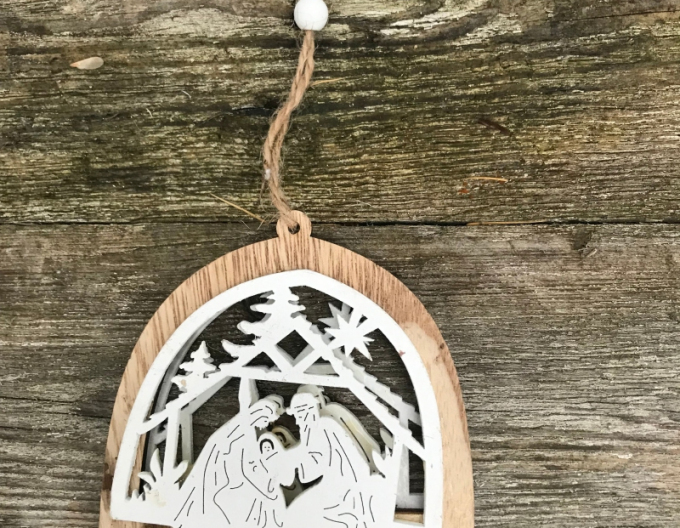 Holzkrippe zum Aufhängen