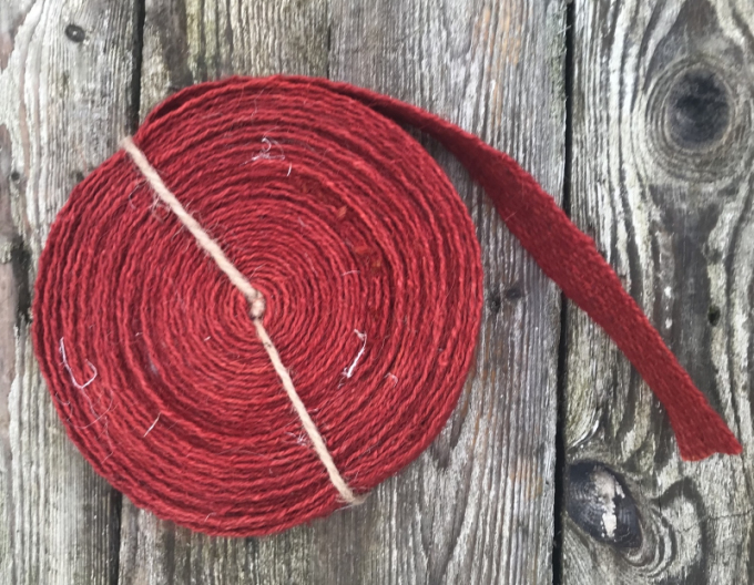 Juteband rot 3cmx1m - Meterware