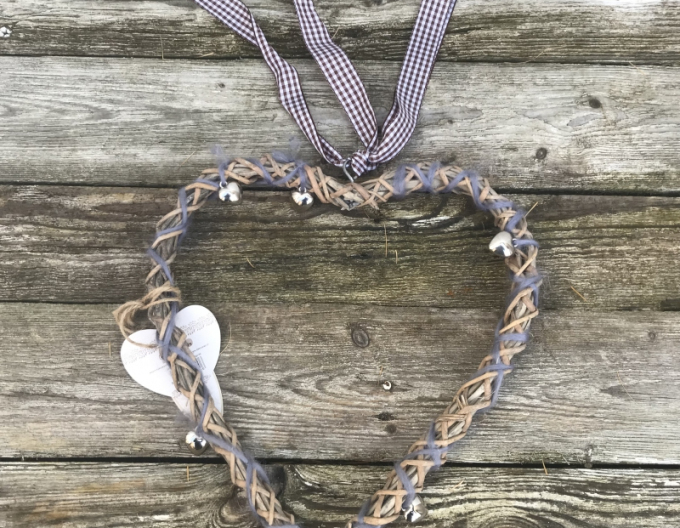 Weidenherz braun 23cm