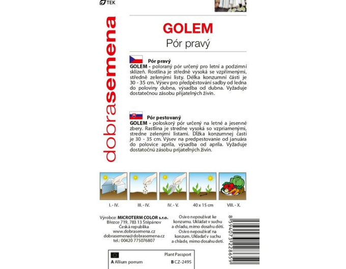 Dobrá semená Lauch  Golem