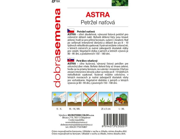 Dobrá semená Petersilie Astra