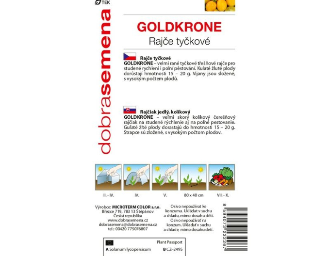 Dobrá semená Stabtomate Goldkrone