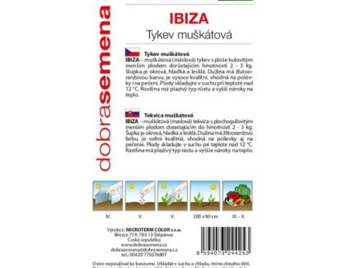 Dobrá semená Muskatkürbis Ibiza