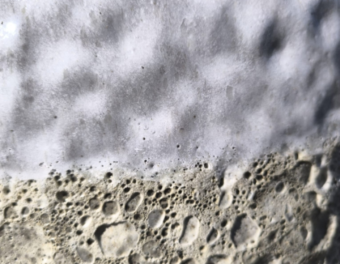 Keramischer Blumentopf M - weißes Dekor