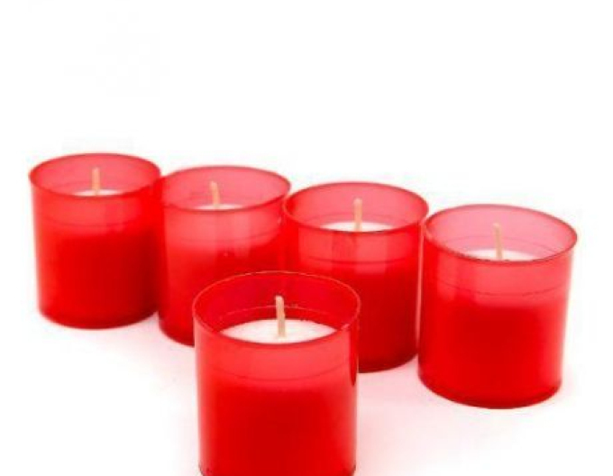 Rote Nachfüllkerze für Grablicht WK30