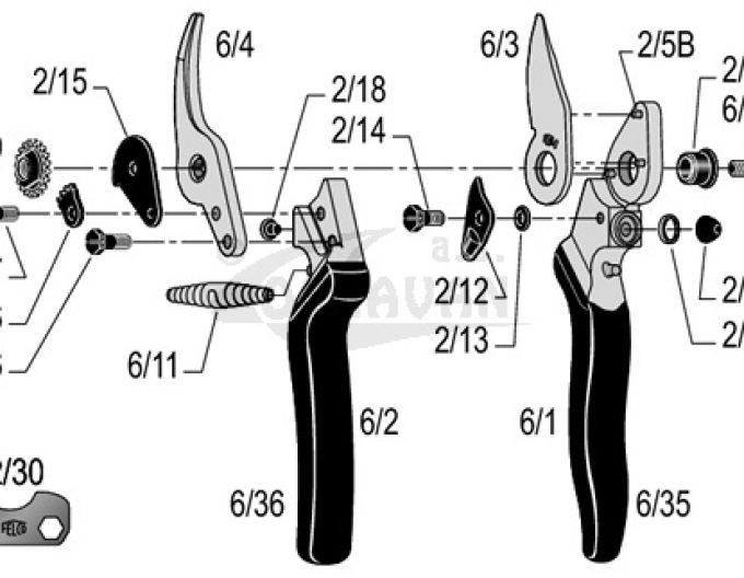 Felco 6/35 Klingenstielgriff  (Felco 6; 8; 9) 1St.